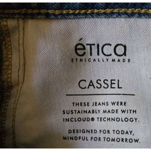 Etica Women's Size 26 Cassel Ultra High Barrel Jeans Bluestone NWT - Picture 7 of 9